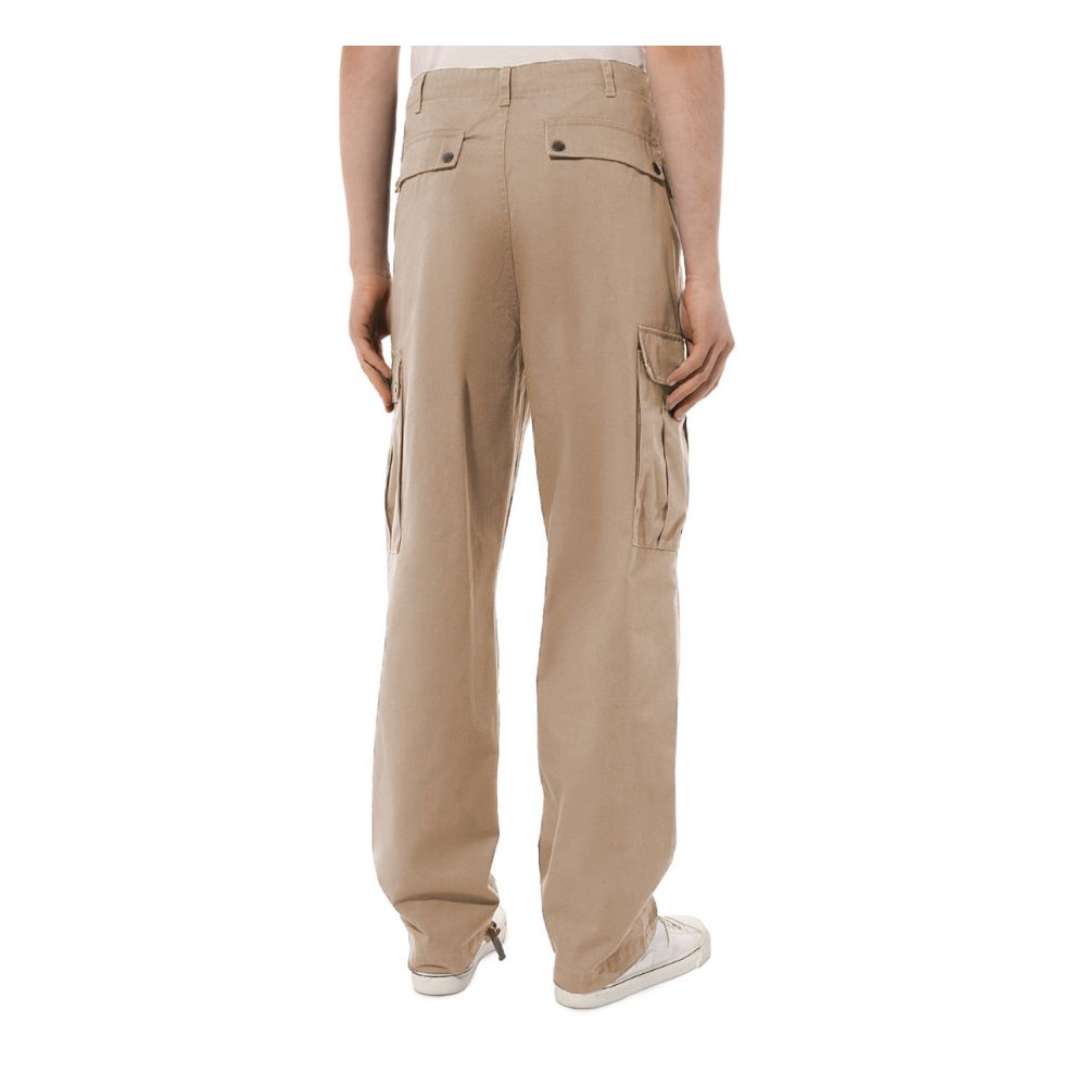 Comme Des Fuckdown Beige Cotton Cargo Trousers