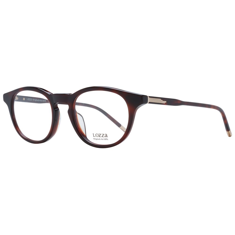 Lozza Brown Men’s Optical Glasses – Round Full-Rim Frame, 49mm