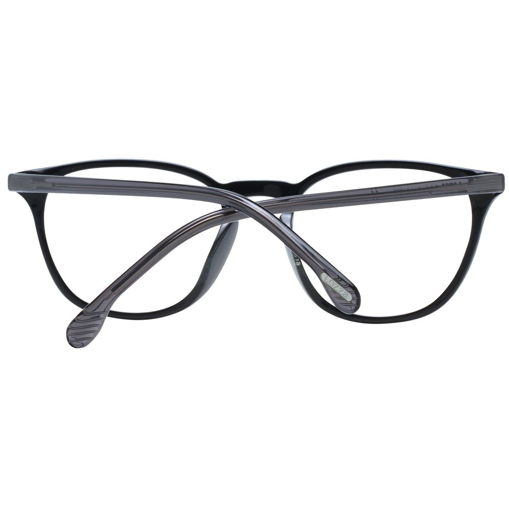 Lozza Black Unisex Optical Frames – Round Full-Rim Design, 50mm