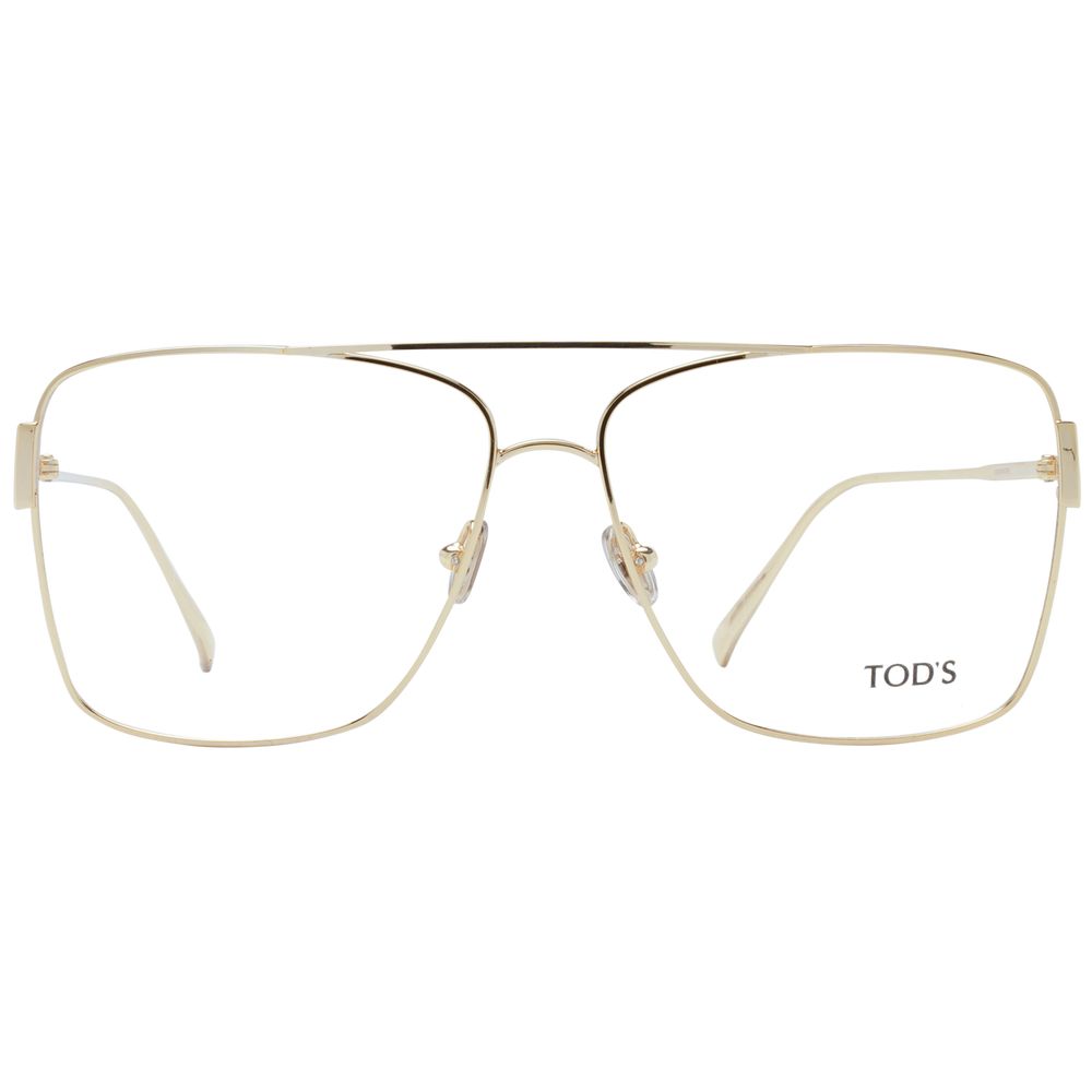 Tod's Gold Women’s Optical Glasses – Full-Rim Aviator Frame, 56mm