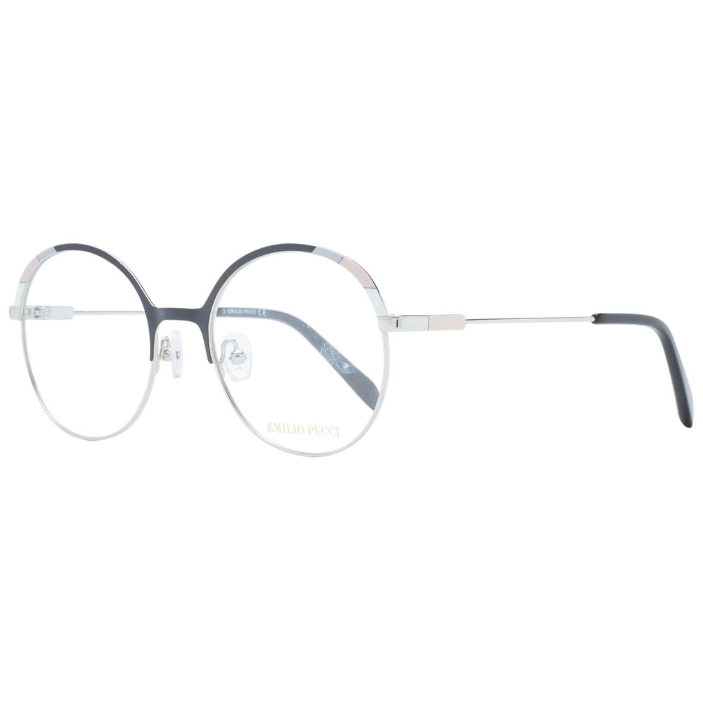 Emilio Pucci Women’s Optical Frames – Black Round Design, 51mm