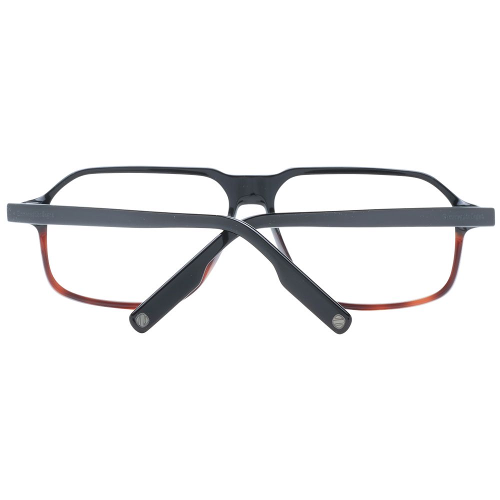 Ermenegildo Zegna Men’s Optical Glasses – Black Full-Rim Frame, 58mm