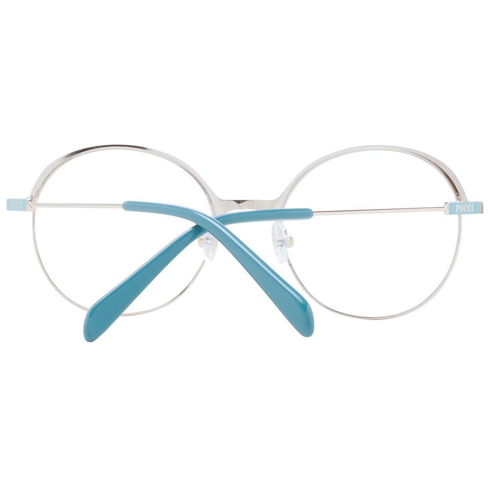 Emilio Pucci Turquoise Women’s Optical Glasses – Round Full-Rim, 51mm