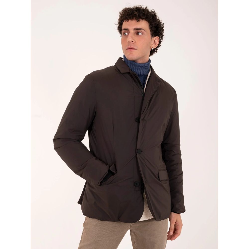 People Of Shibuya Brown Polyester Padded Jacket