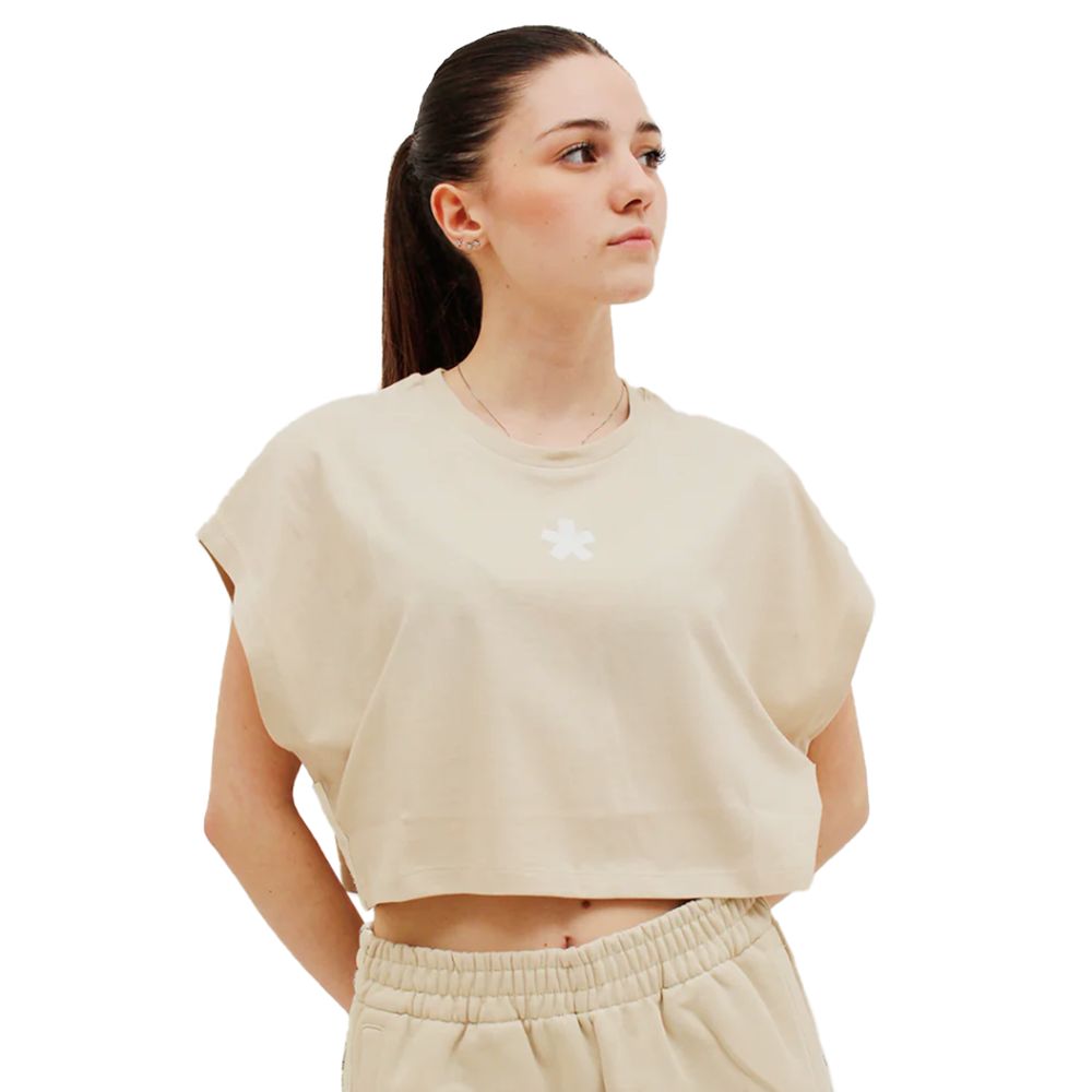 Beige Cotton Logo T-Shirt by Comme des Fuckdown