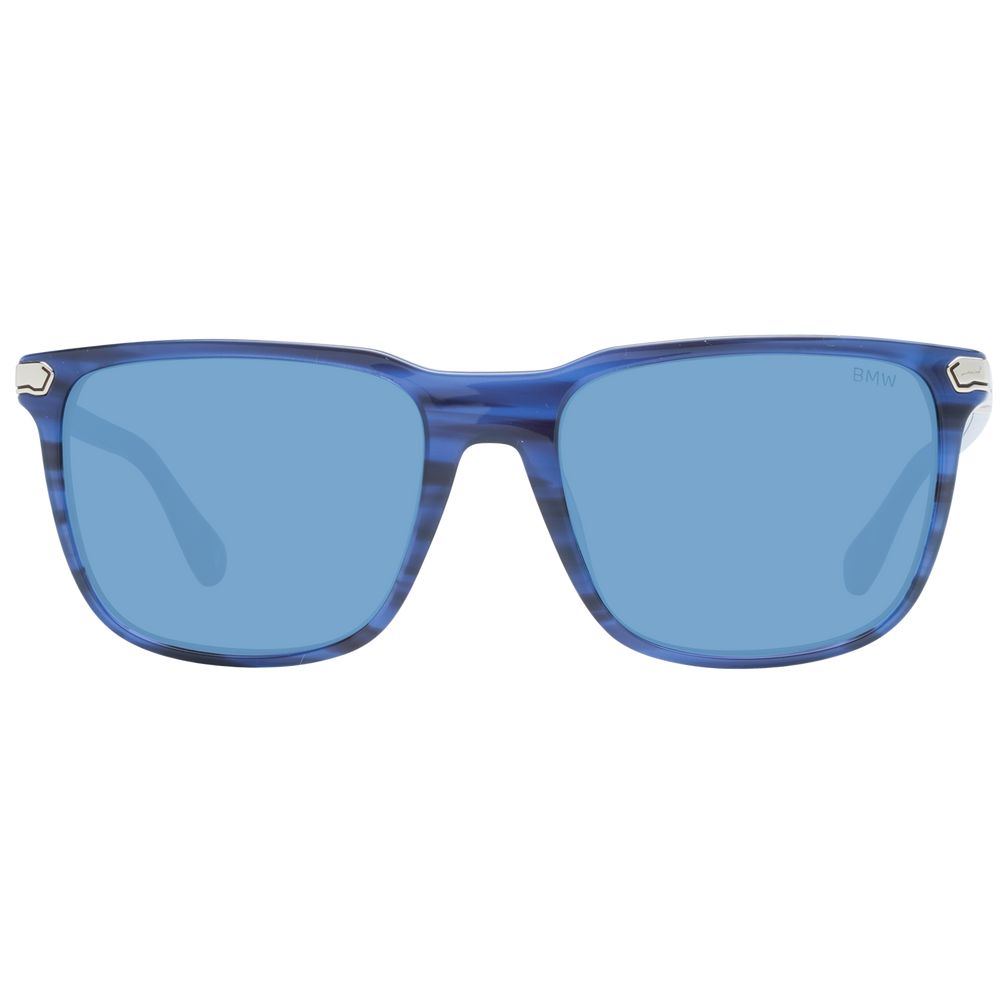 BMW Blue Men’s Sunglasses – Stylish Blue Square Frame, 56mm