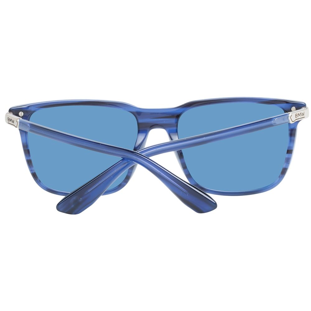 BMW Blue Men’s Sunglasses – Stylish Blue Square Frame, 56mm