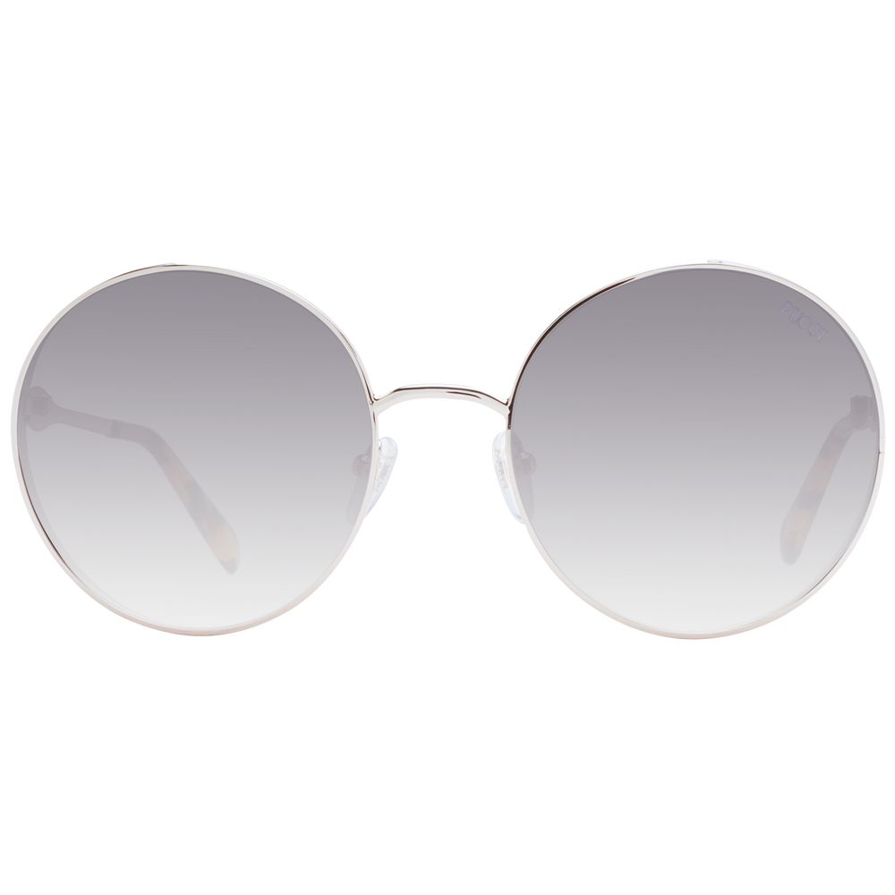 Emilio Pucci Women’s Sunglasses – Rose Gold Full-Rim Frame with Brown Gradient Lenses, 56mm
