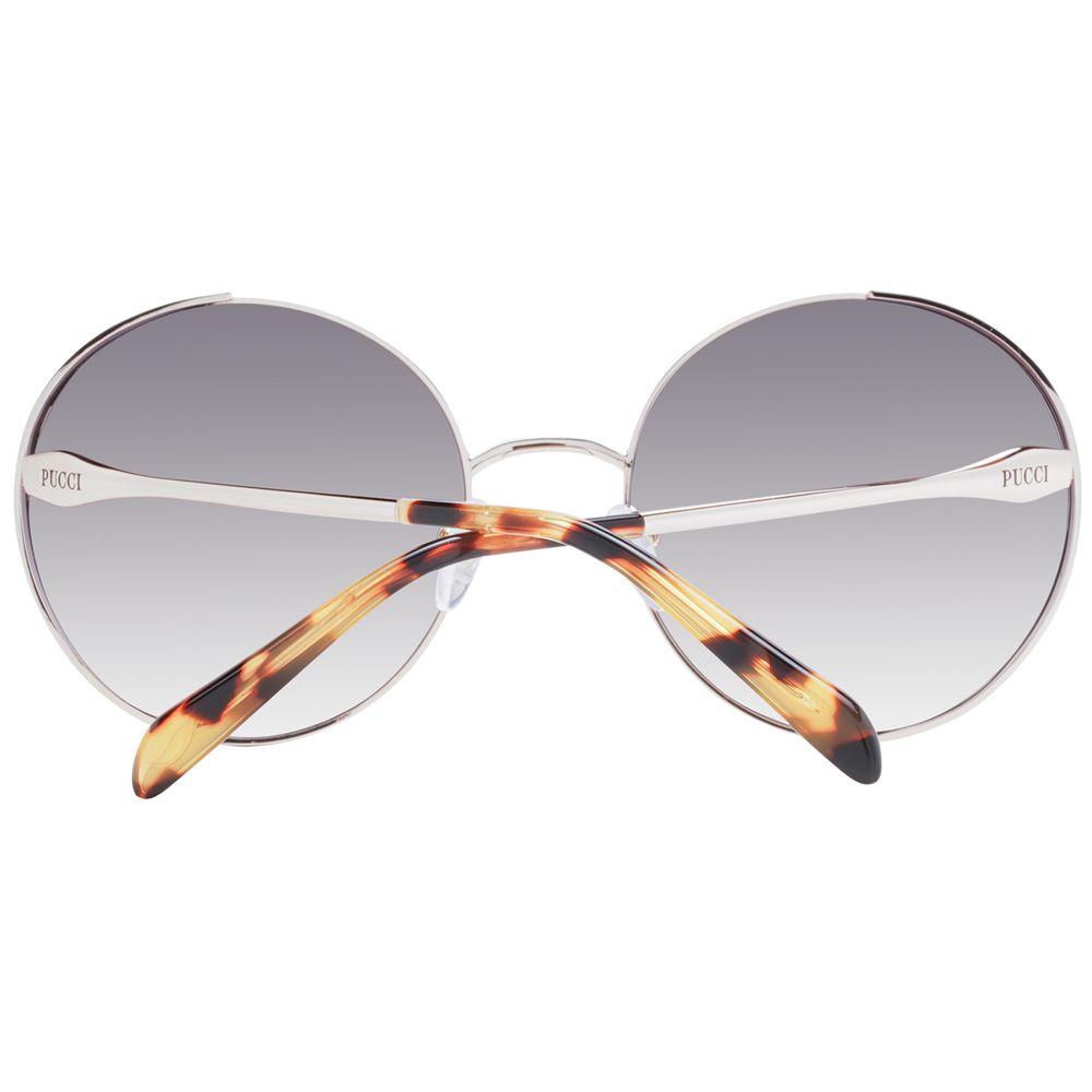 Emilio Pucci Women’s Sunglasses – Rose Gold Full-Rim Frame with Brown Gradient Lenses, 56mm