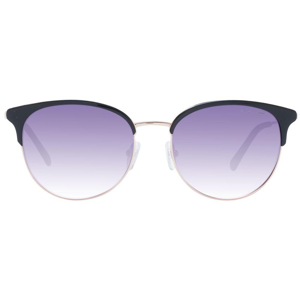 Gant Women's Sunglasses – Chic Black Full-Rim Frame with Grey Gradient Lenses, 55mm
