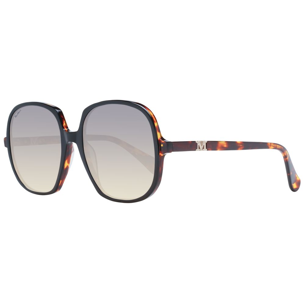 Max Mara Women’s Sunglasses – Chic Brown Rectangle Frame with Multicolour Gradient Lenses, 58mm