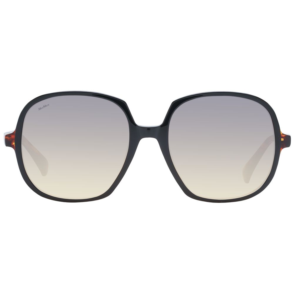 Max Mara Women’s Sunglasses – Chic Brown Rectangle Frame with Multicolour Gradient Lenses, 58mm