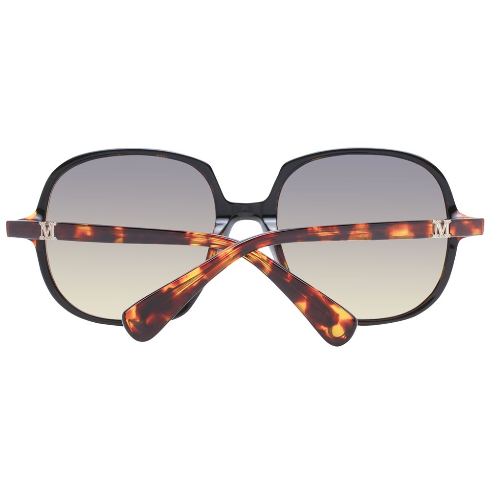 Max Mara Women’s Sunglasses – Chic Brown Rectangle Frame with Multicolour Gradient Lenses, 58mm