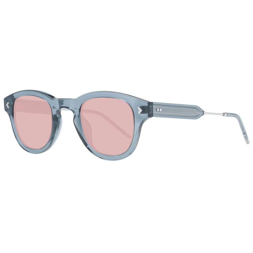 Lozza Green Unisex Sunglasses – Chic Round Frame with Brown Gradient Lenses, 47mm