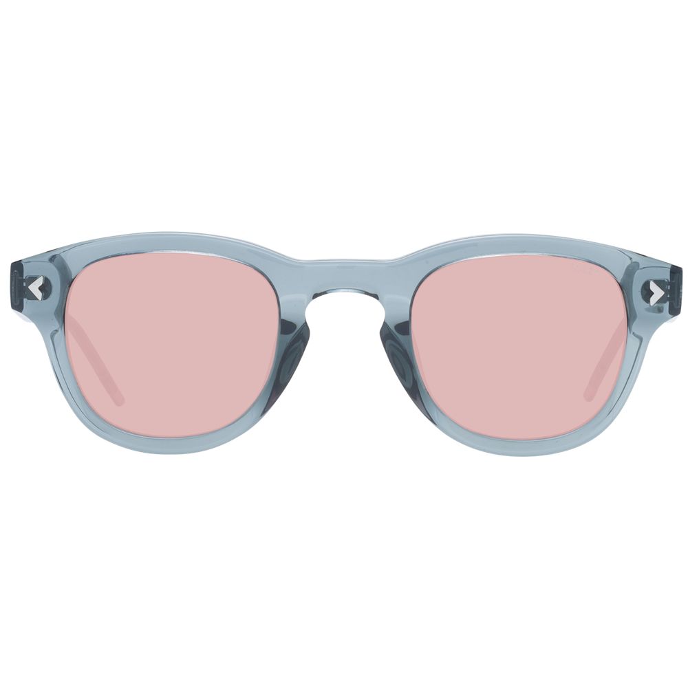 Lozza Green Unisex Sunglasses – Chic Round Frame with Brown Gradient Lenses, 47mm
