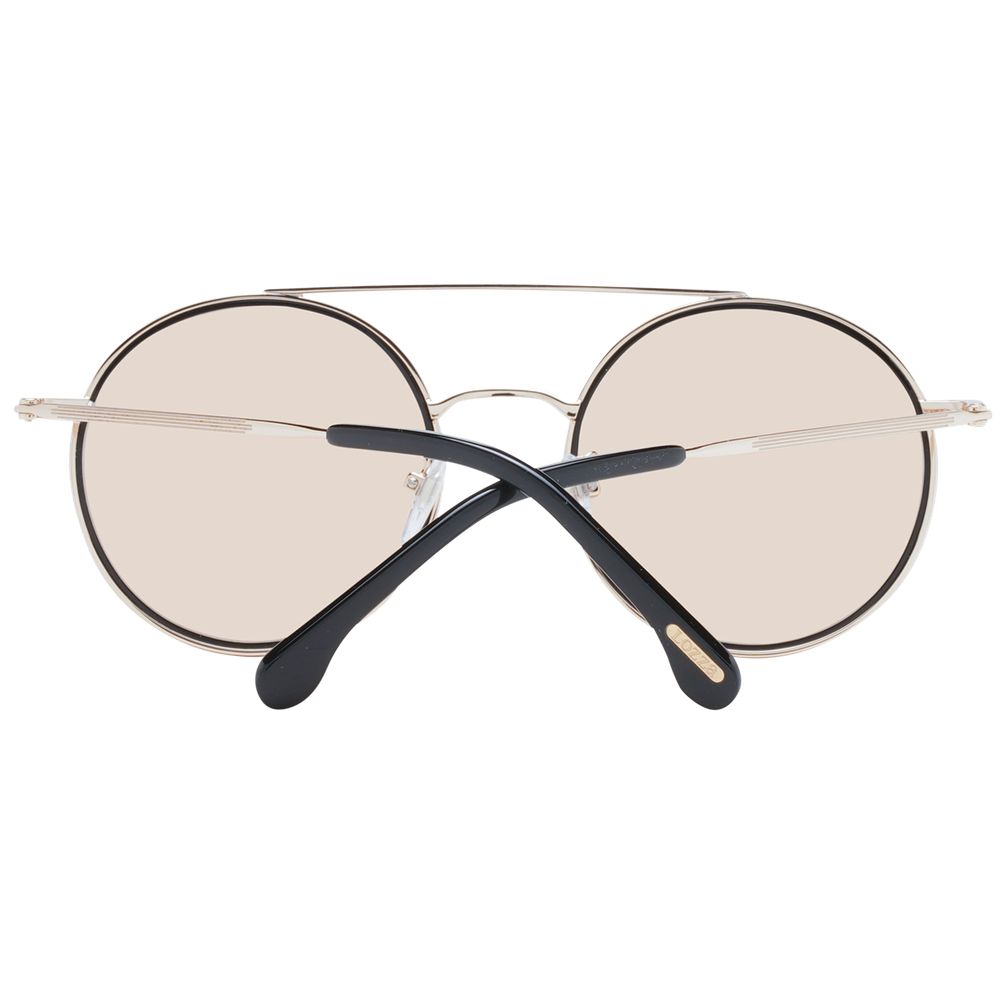 Lozza Gold Unisex Sunglasses – Elegant Gold Full-Rim Frame with Brown Mirrored Lenses