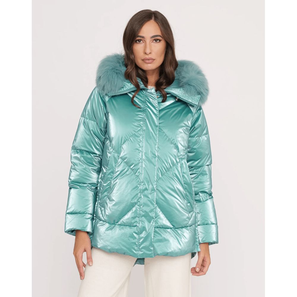 - Light Blue Polyester Jackets & Coat