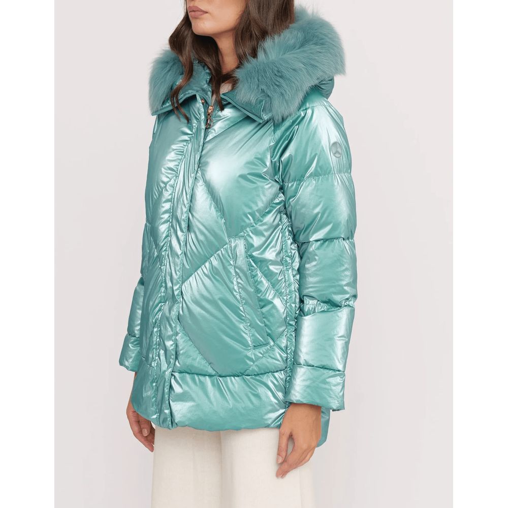 - Light Blue Polyester Jackets & Coat