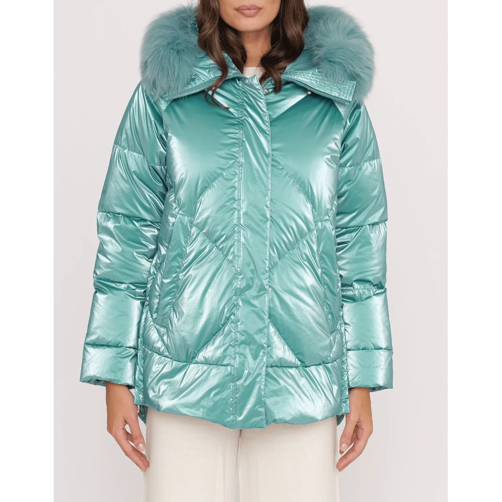 - Light Blue Polyester Jackets & Coat