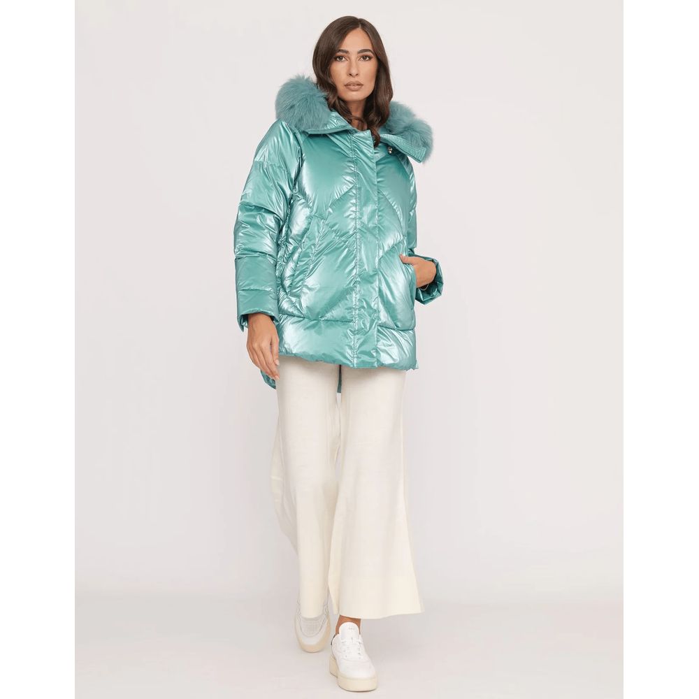 - Light Blue Polyester Jackets & Coat