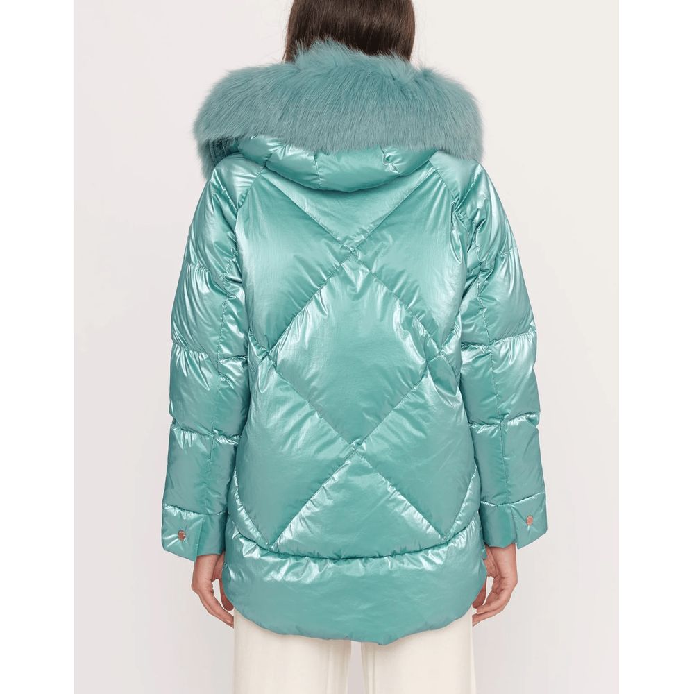 - Light Blue Polyester Jackets & Coat