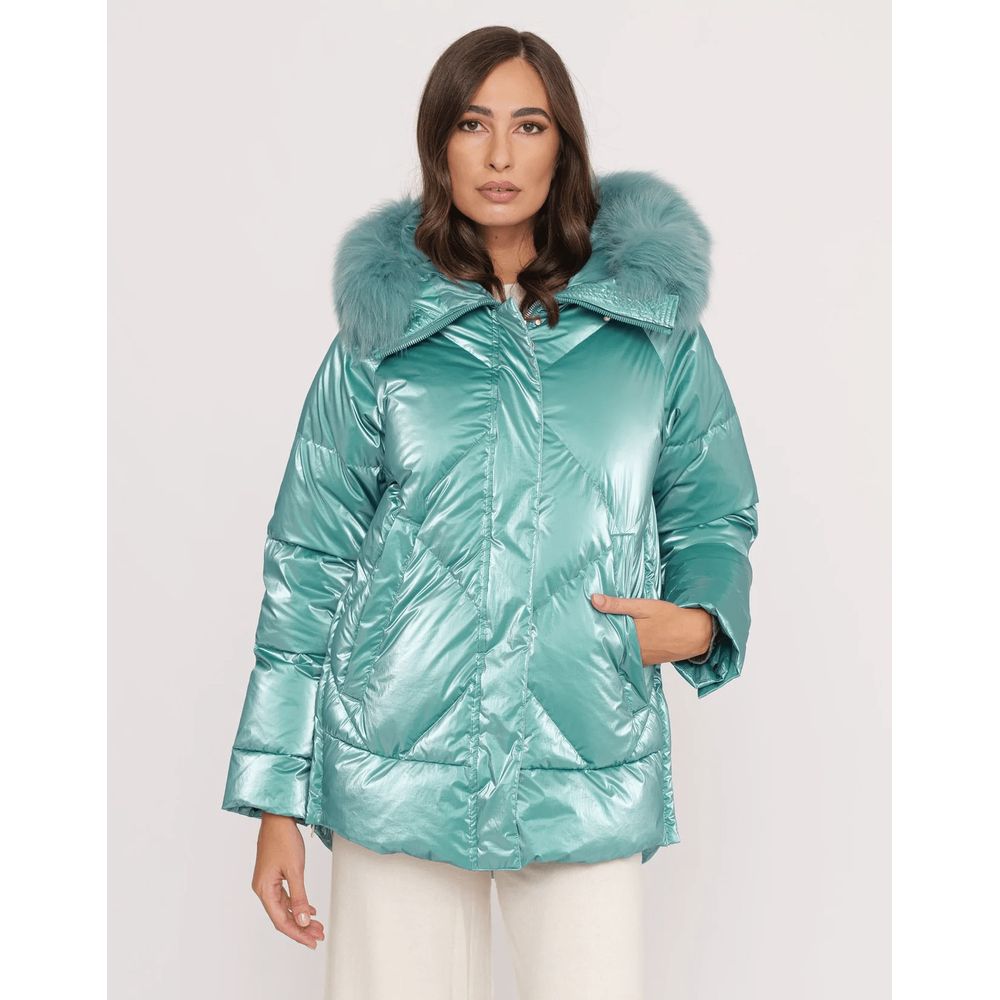 - Light Blue Polyester Jackets & Coat
