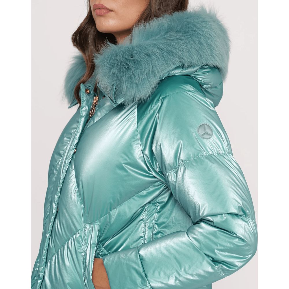 - Light Blue Polyester Jackets & Coat