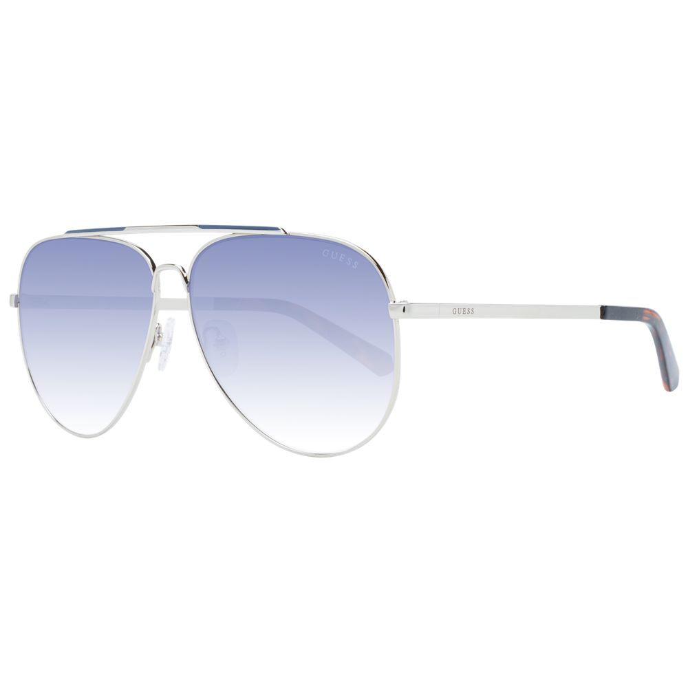 Guess Gold Men’s Sunglasses – Aviator Style with Blue Gradient Lenses, 62mm