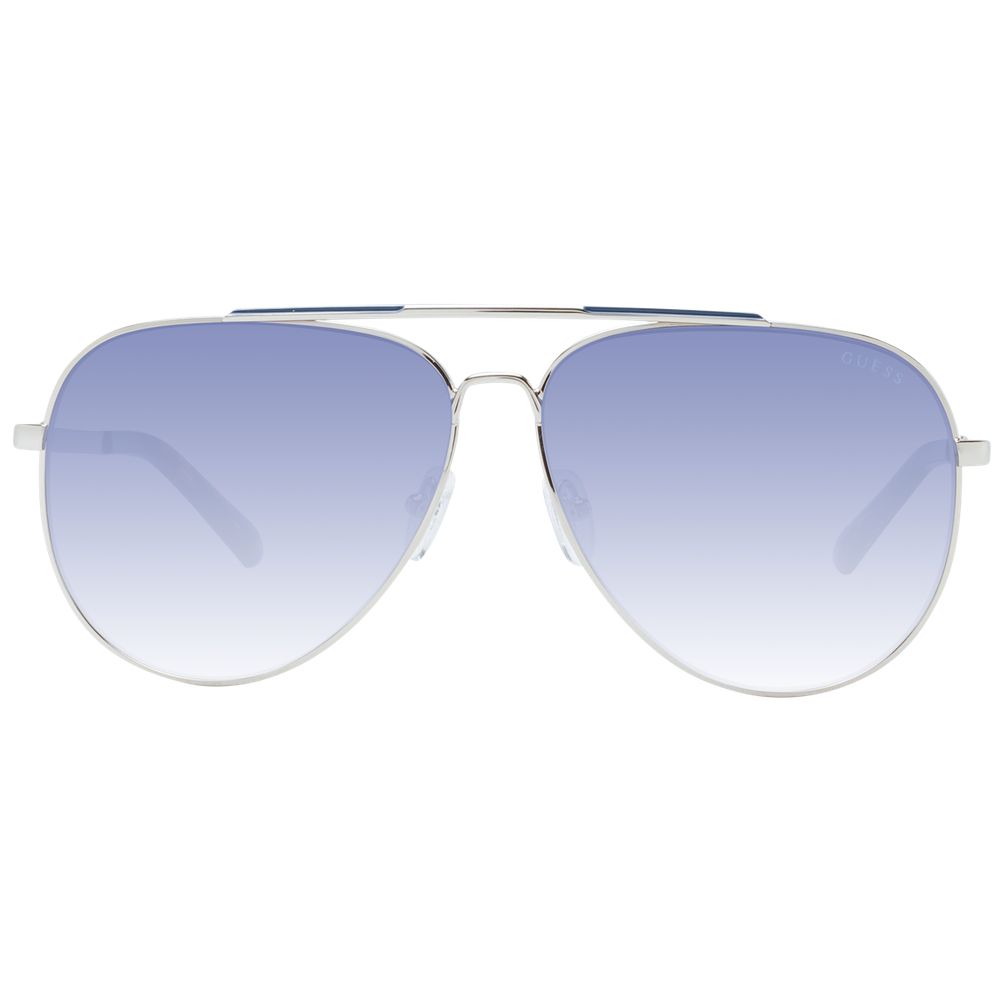 Guess Gold Men’s Sunglasses – Aviator Style with Blue Gradient Lenses, 62mm