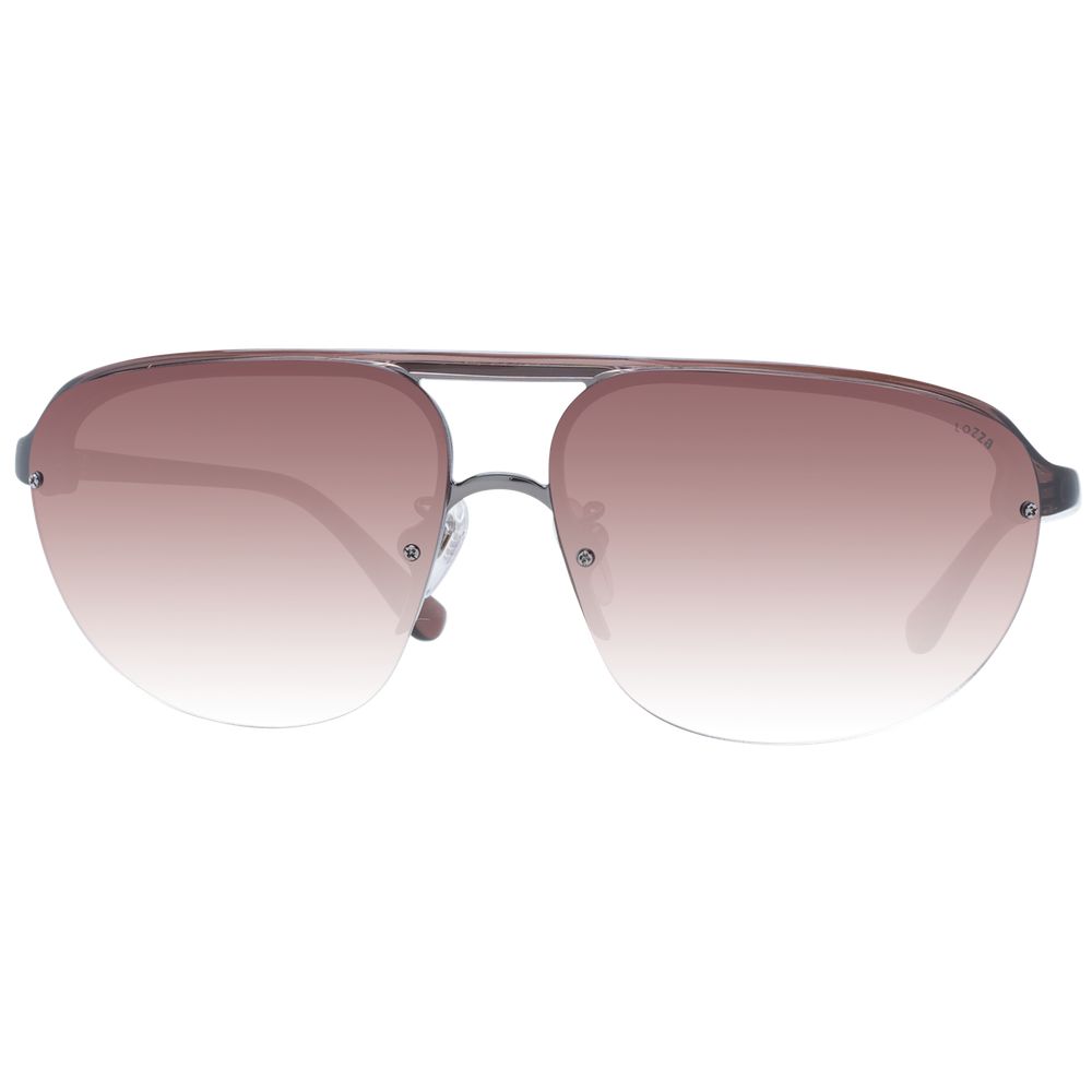 Lozza Brown Men’s Aviator Sunglasses – Chic Acetate Frame with Brown Gradient Lenses, 65mm