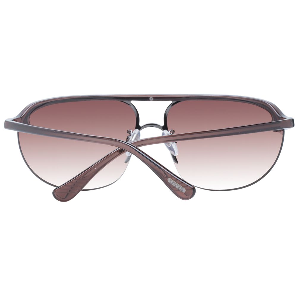 Lozza Brown Men’s Aviator Sunglasses – Chic Acetate Frame with Brown Gradient Lenses, 65mm