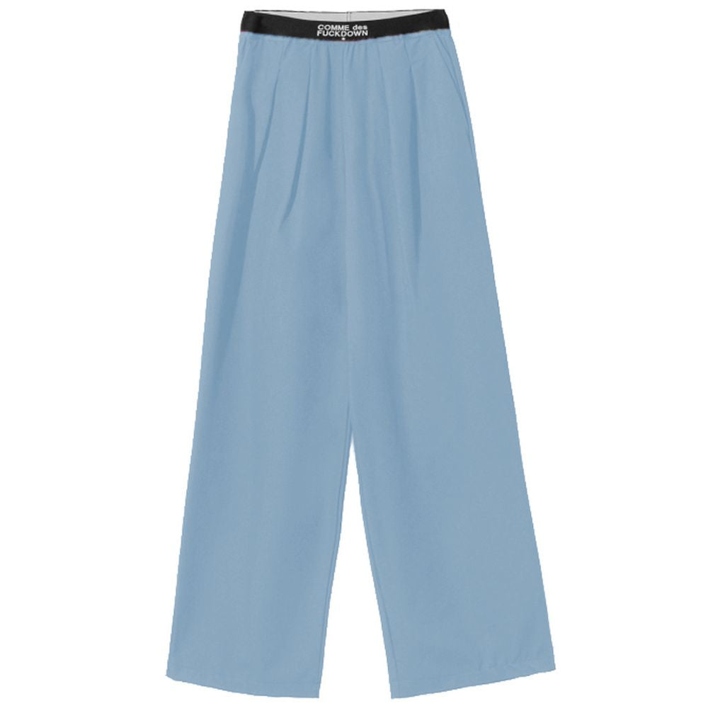 Light Blue Polyester Jeans & Pant by Comme Des Fuckdown