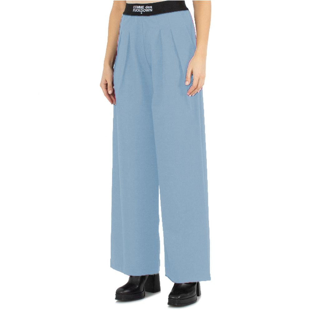 Light Blue Polyester Jeans & Pant by Comme Des Fuckdown