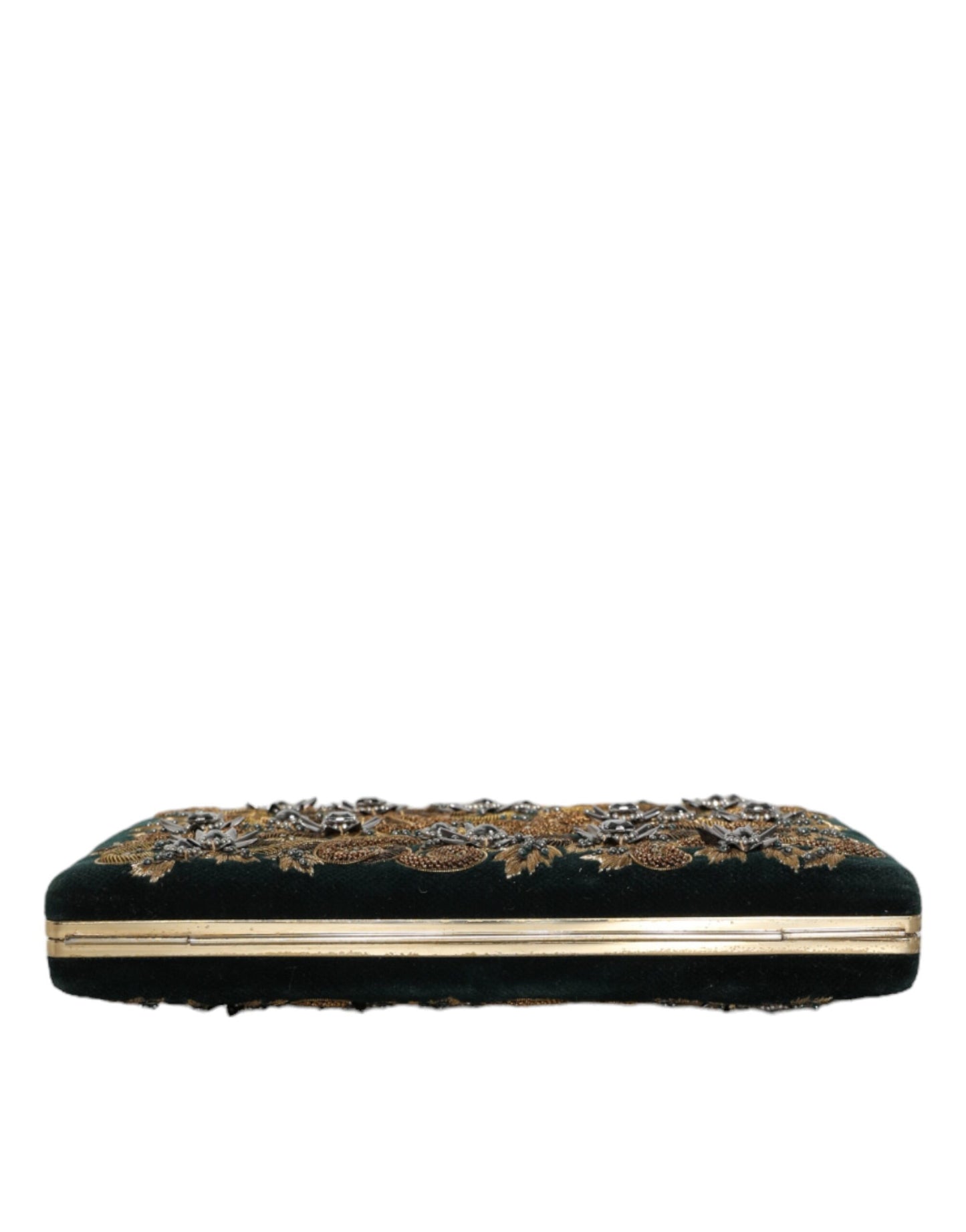 - Black Velvet Gold Frame Clutch Evening Party Purse Bag