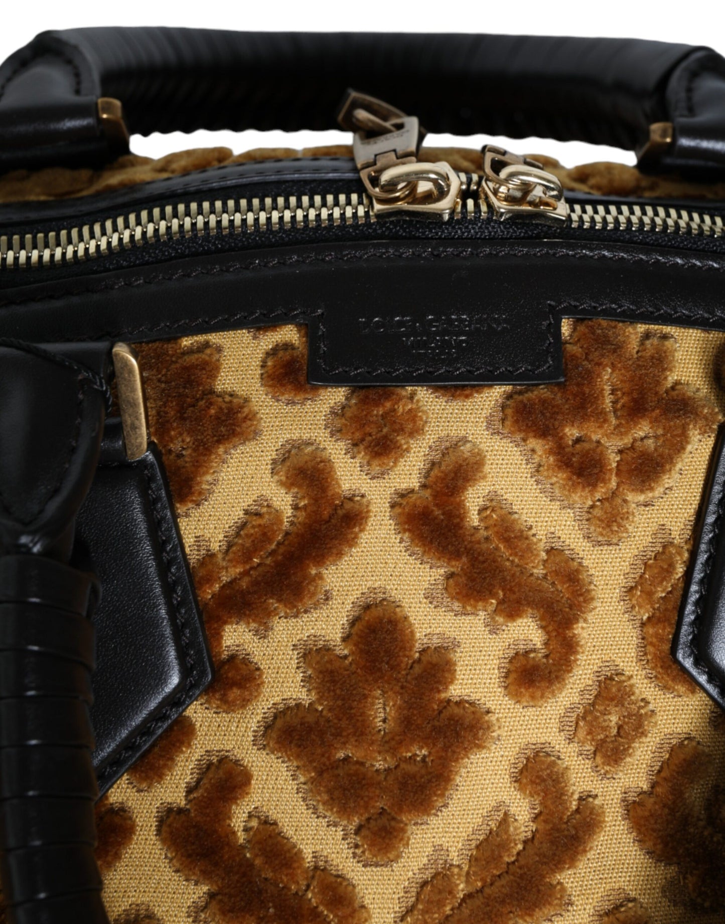 - Beige Velvet Top Handle Shoulder Duffle Women Bag