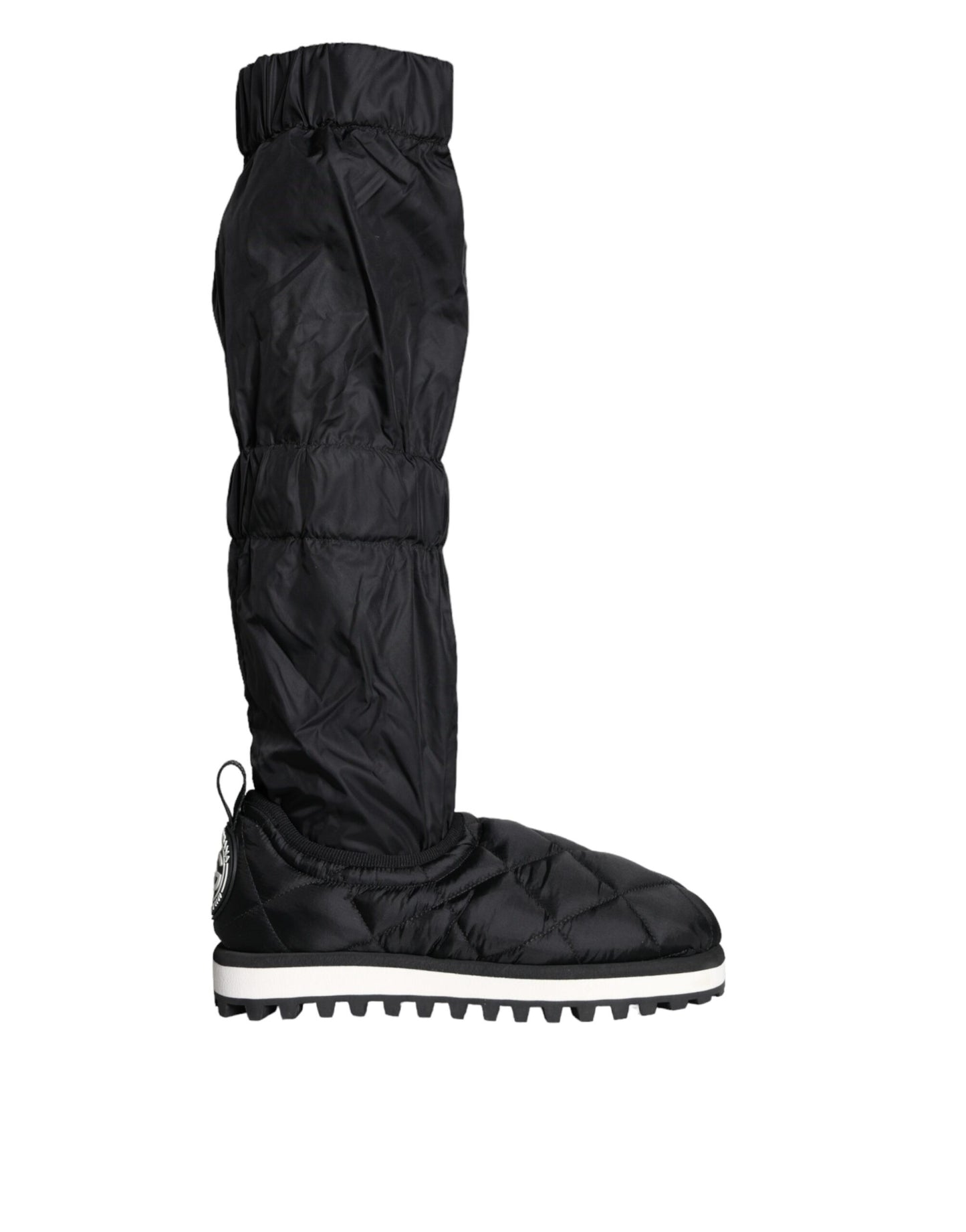 - Black Quilted High Top Boots Sneakers Shoes