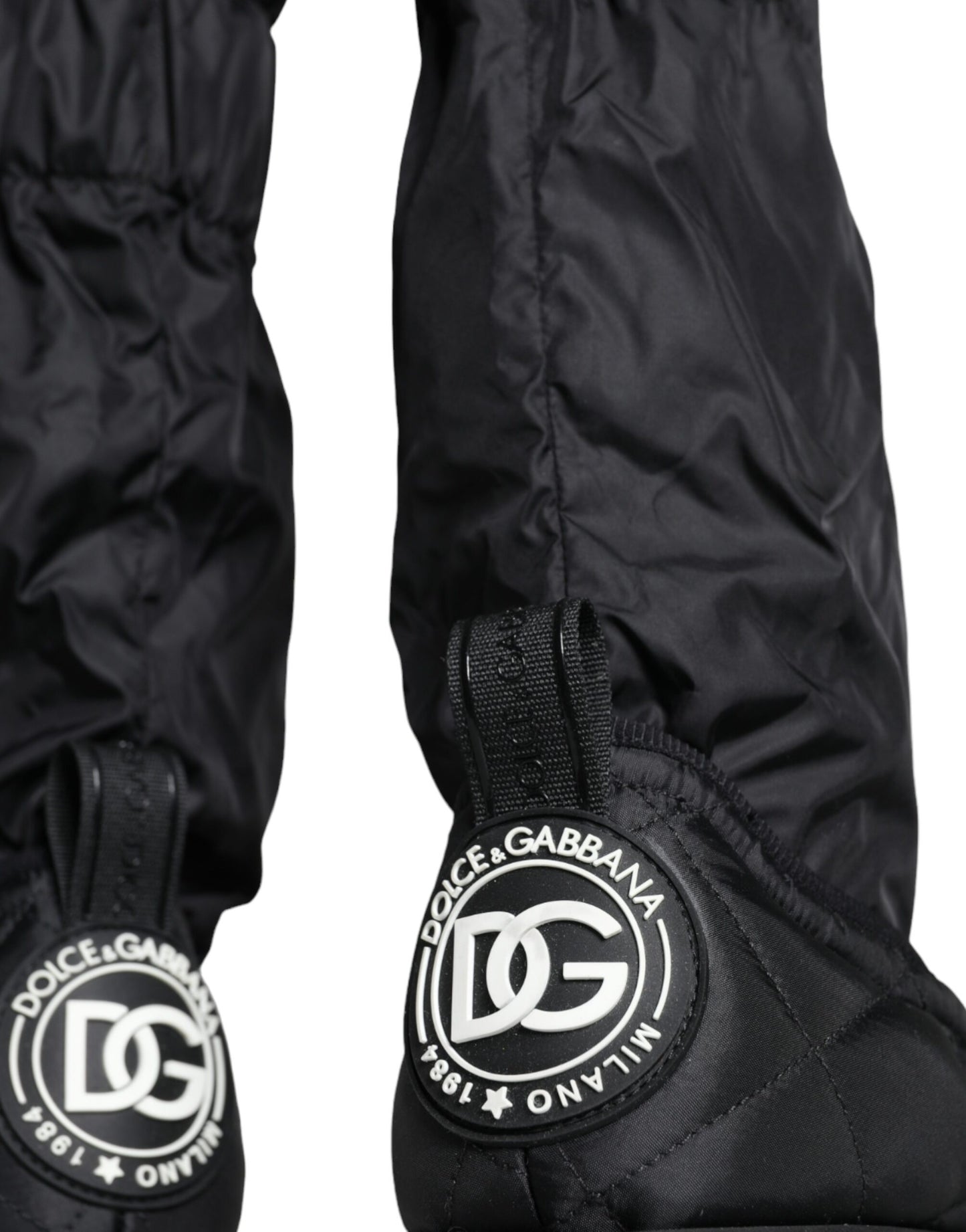 - Black Quilted High Top Boots Sneakers Shoes