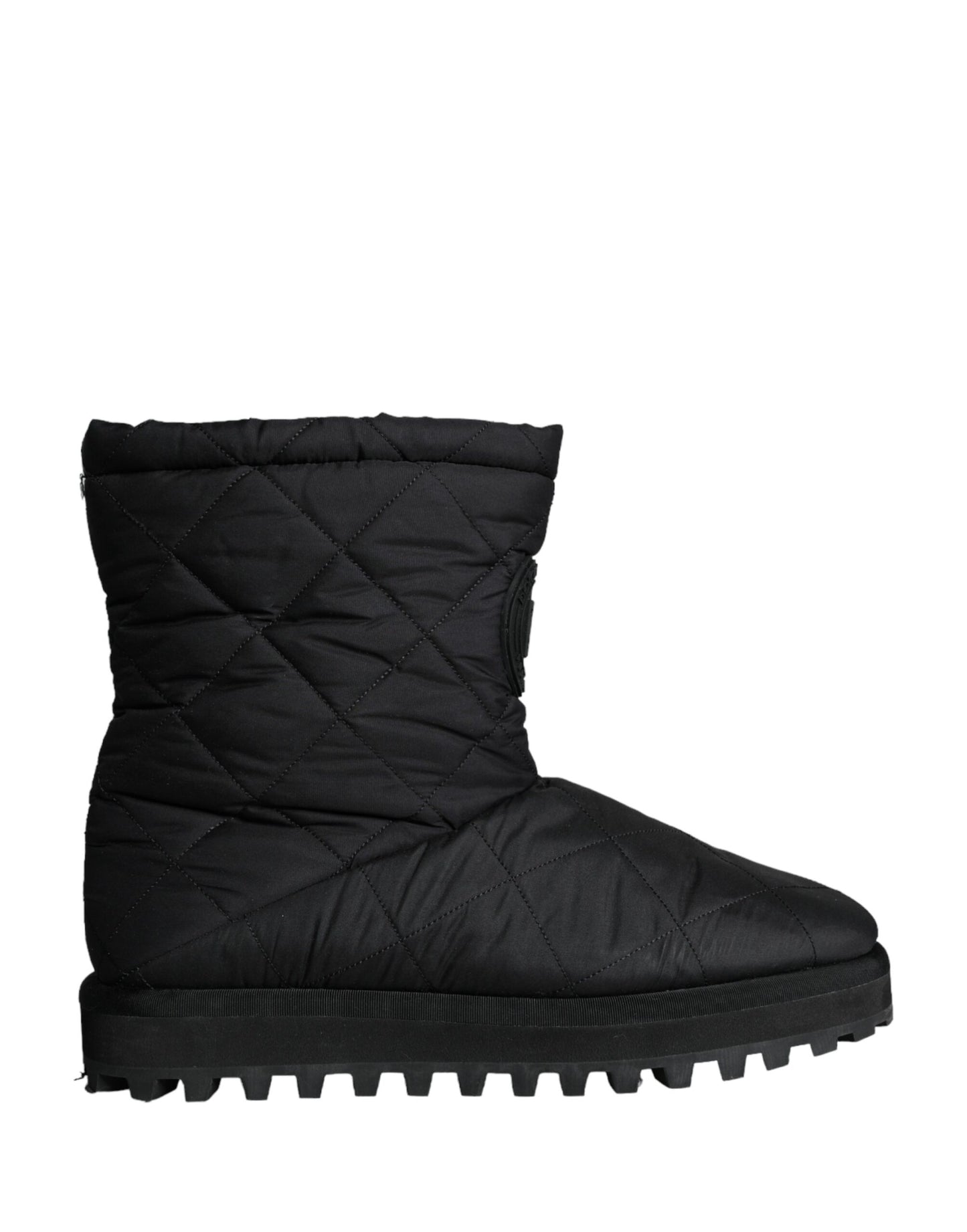 - Black Nylon Padded Mid Calf Men Boots Shoes