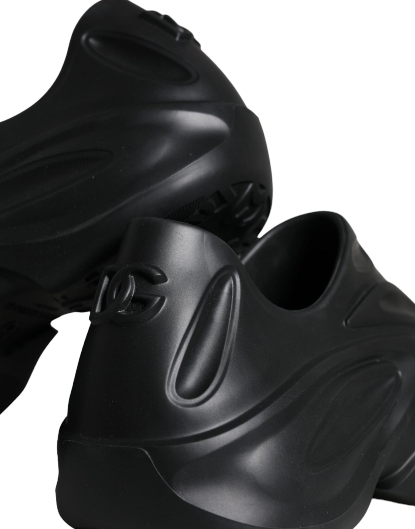- Black Foiled Rubber Toy Low Top Sneakers Shoes