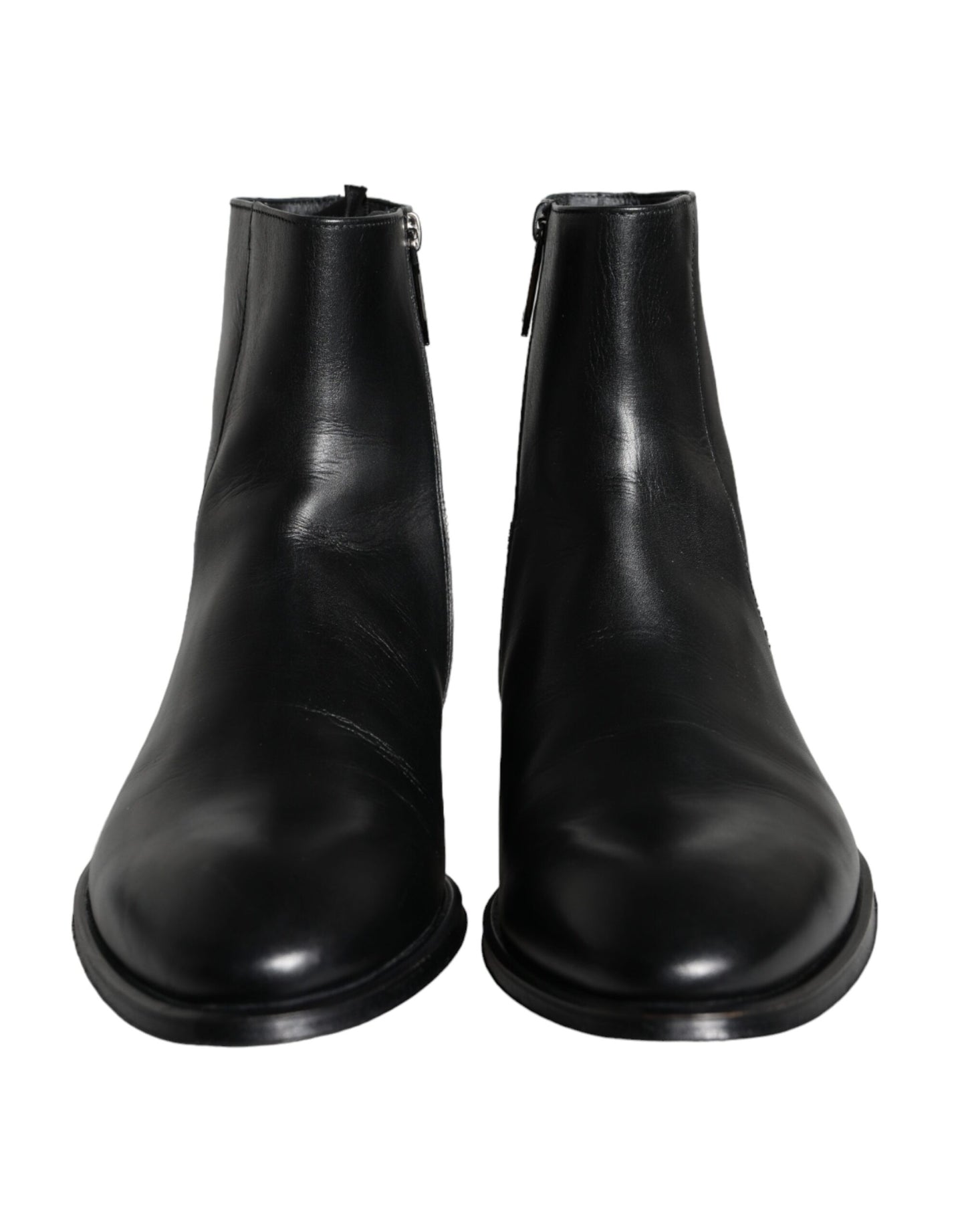 - Black Calf Leather Men Ankle Boots Men Shoes
