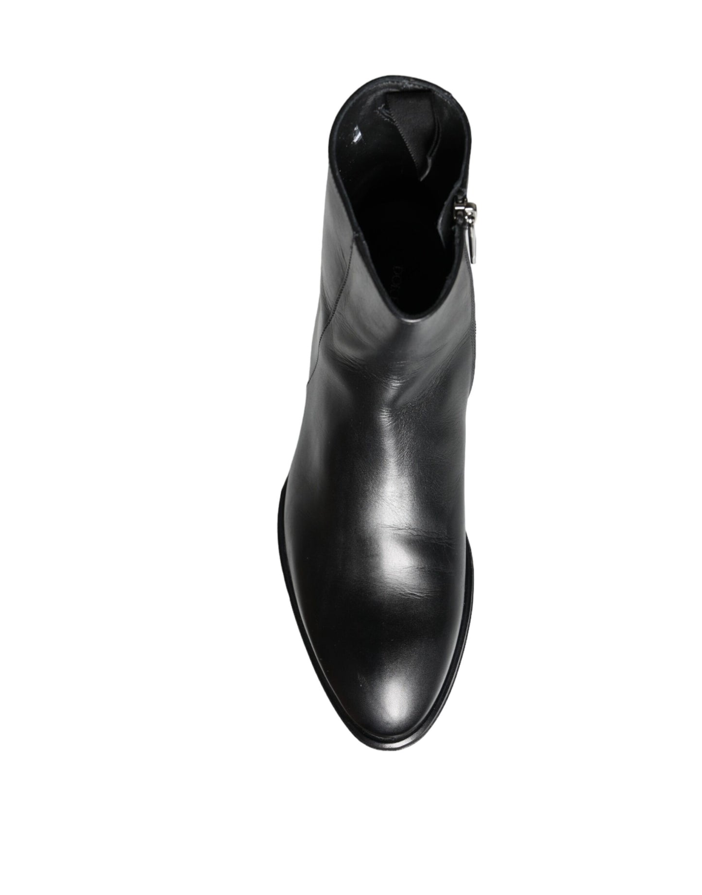 - Black Calf Leather Men Ankle Boots Men Shoes