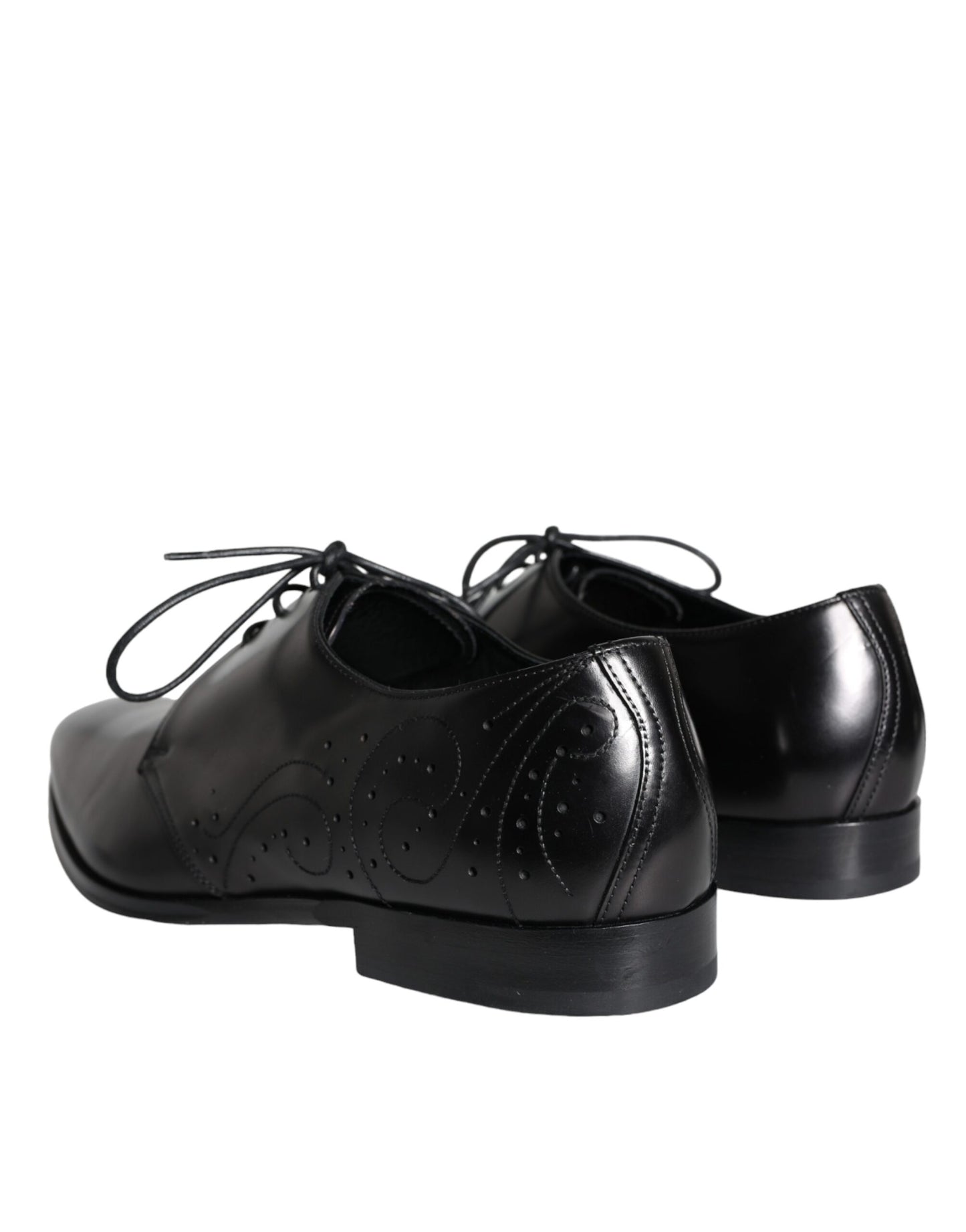 - Black Calfskin Leather Derby Men Dress Shoes