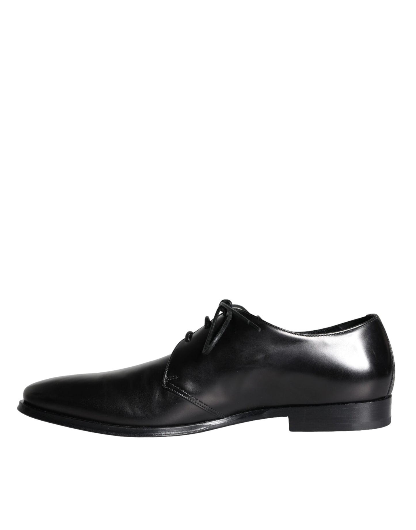 - Black Calfskin Leather Derby Men Dress Shoes