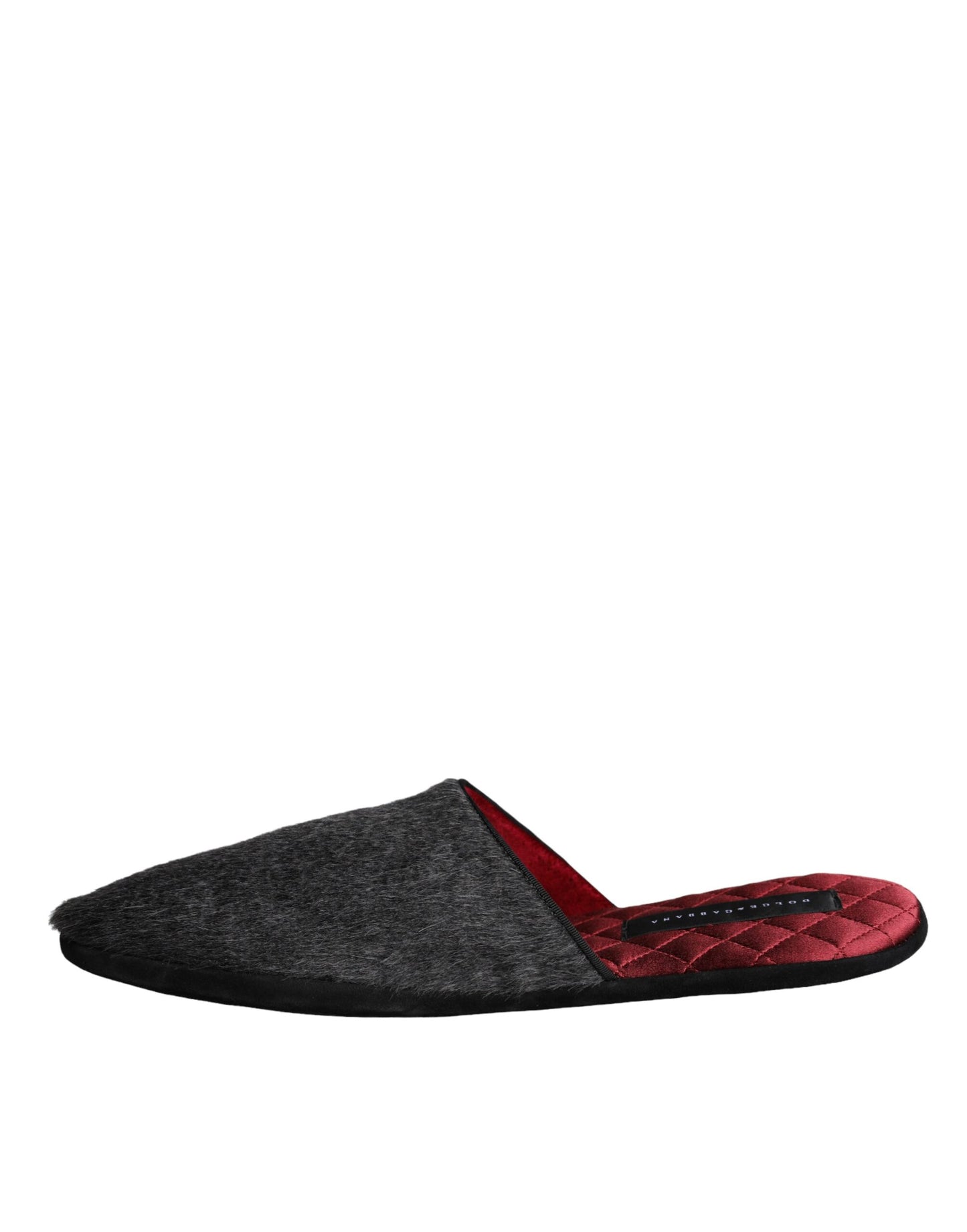 - Black Faux Fur Slides Slippers Slip On Shoes