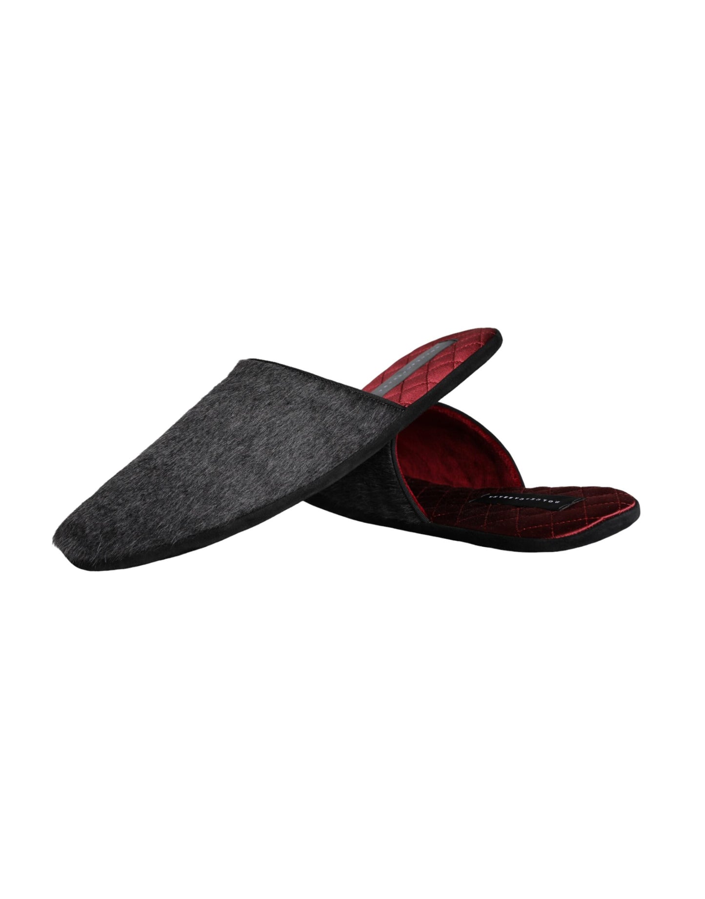 - Black Faux Fur Slides Slippers Slip On Shoes