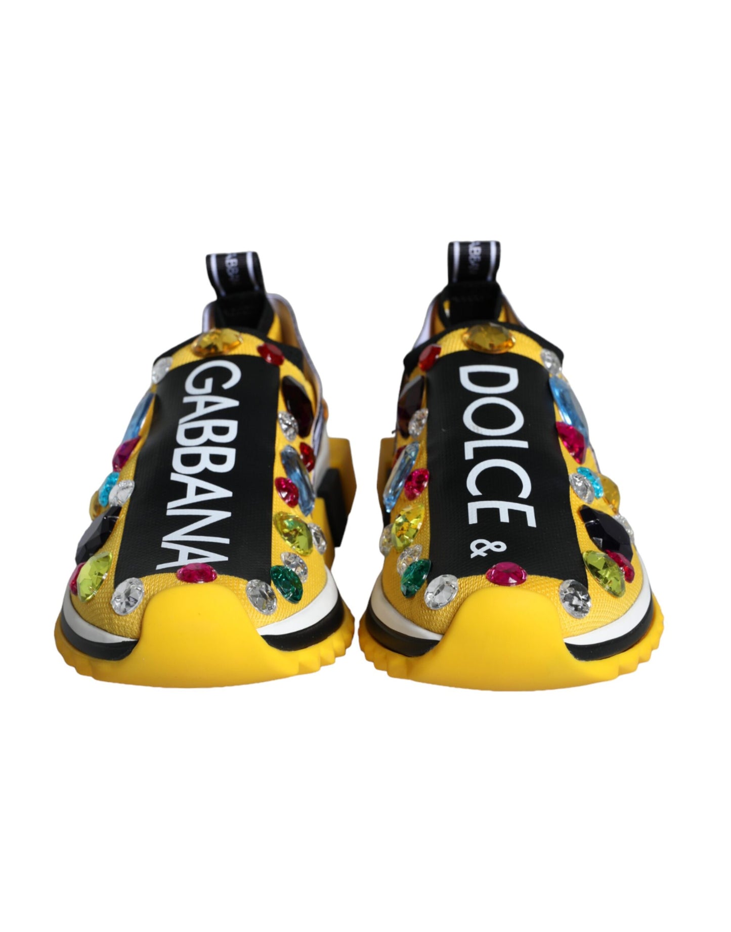 - Yellow Sorrento Crystals Sneakers Womens Shoes