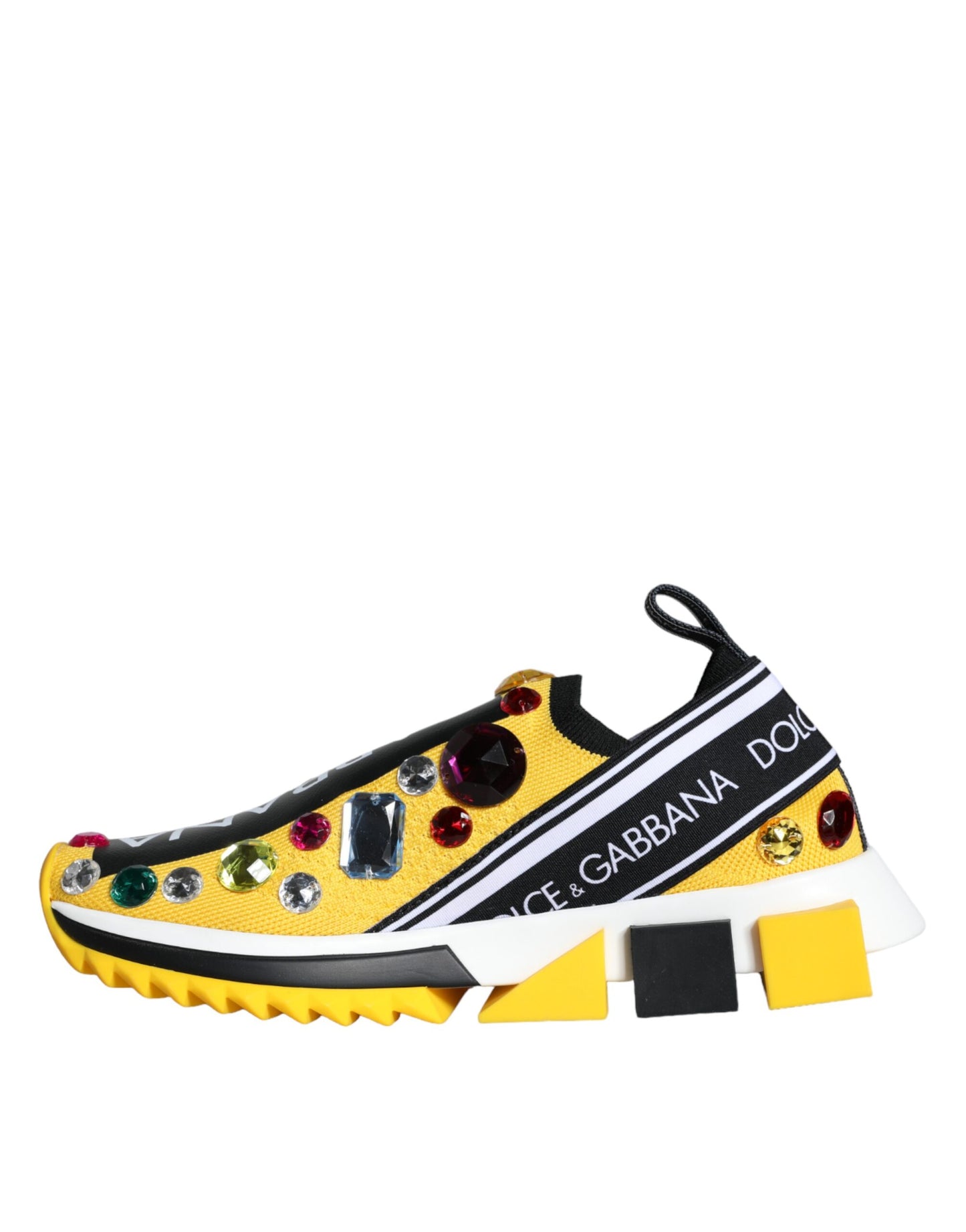 - Yellow Sorrento Crystals Sneakers Womens Shoes