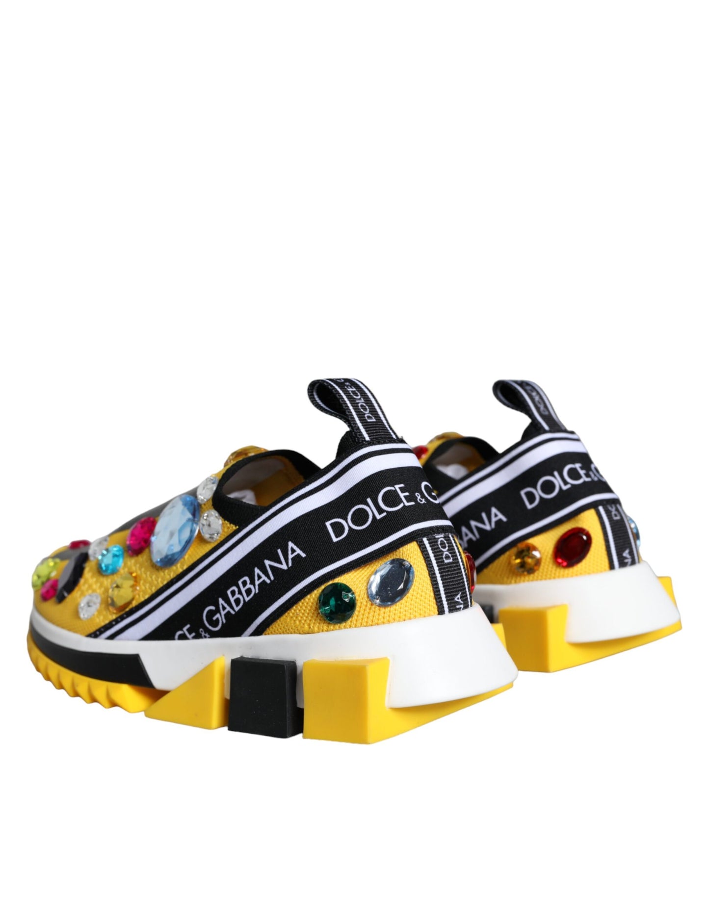 - Yellow Sorrento Crystals Sneakers Womens Shoes