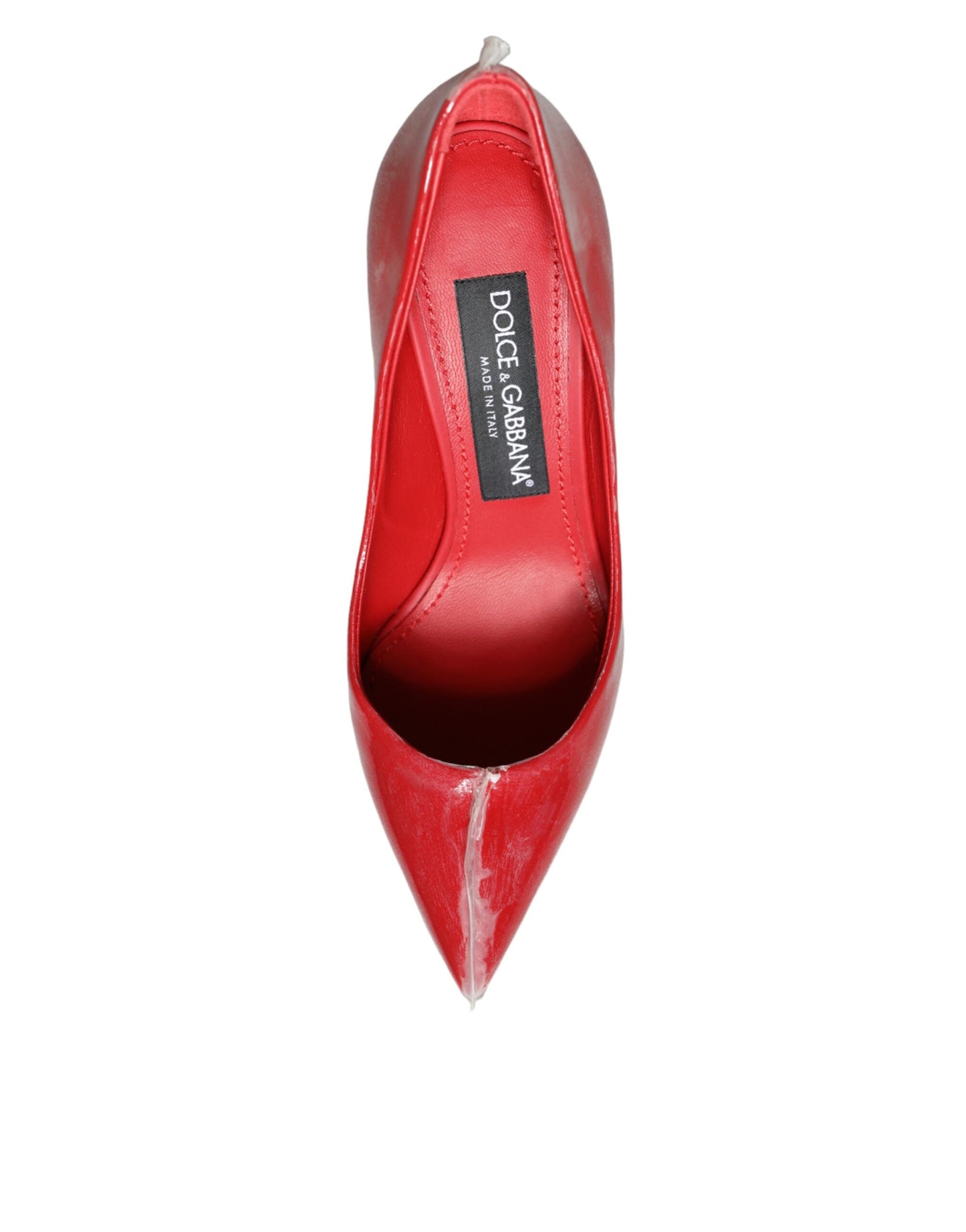 - Red Patent Leather Faux Pearl Heels Pumps Shoes