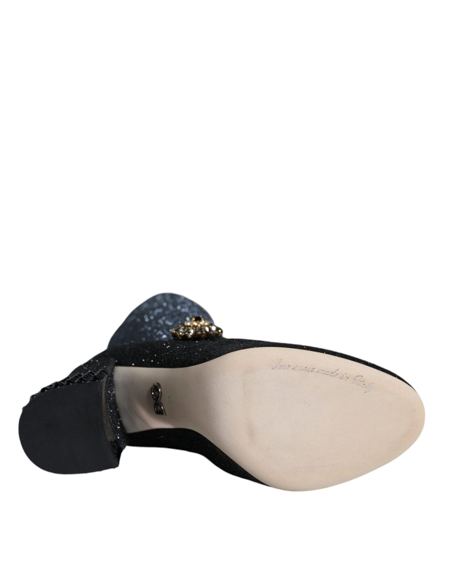 Black Crystal Mary Janes Booties Shoes - The Luxe Alliance